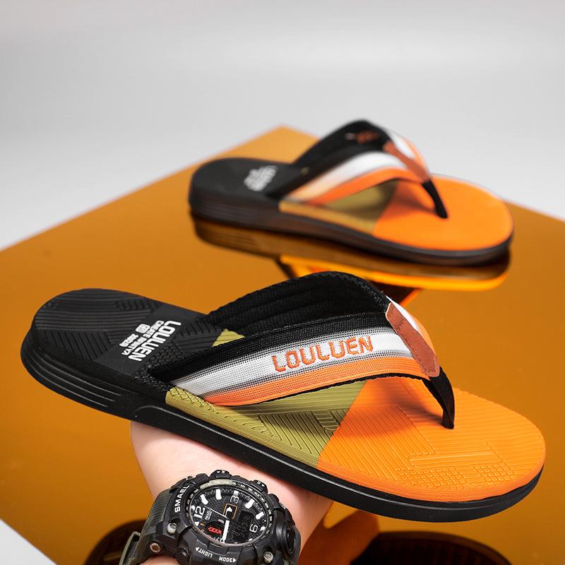 Men's Non-Slip Odor-Resistant Vietnamese Flip-Flops for Outdoor Beach, Large Size 45