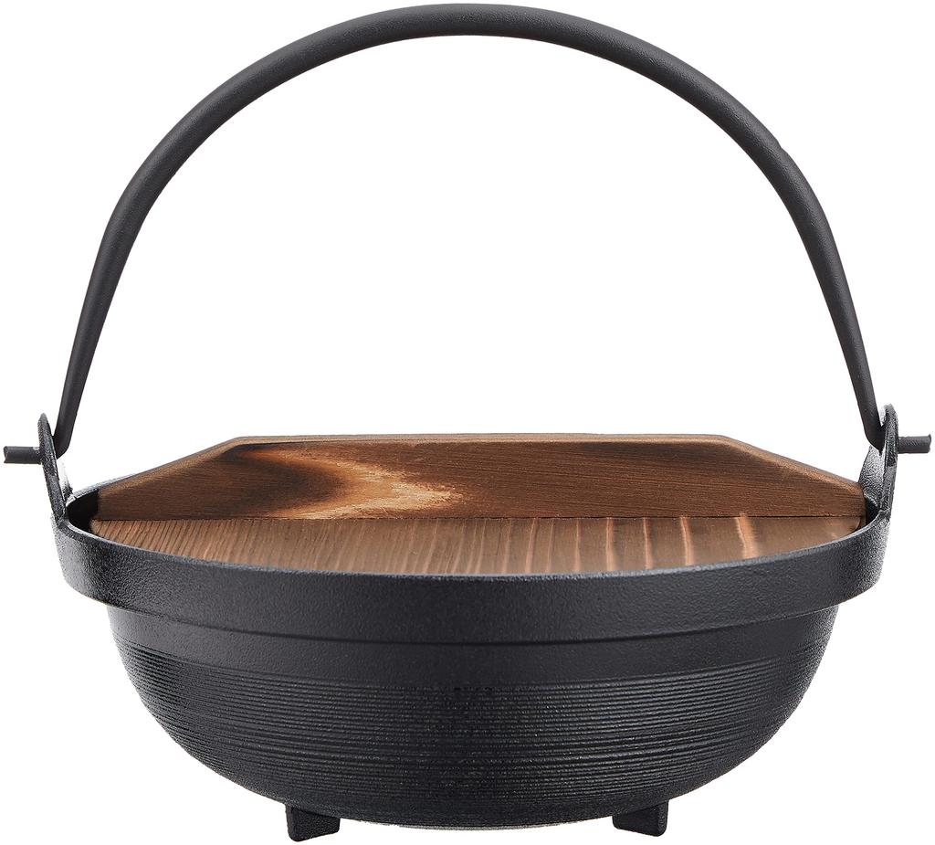 Endo Shoji TKG Yamato Feuertopf für Außendurchmesser x Tiefe 177 x Holzdeckel Größe Gewicht Hergestellt aus leichtem Aluminium mit Deckelablage Kommerziell QYM03018