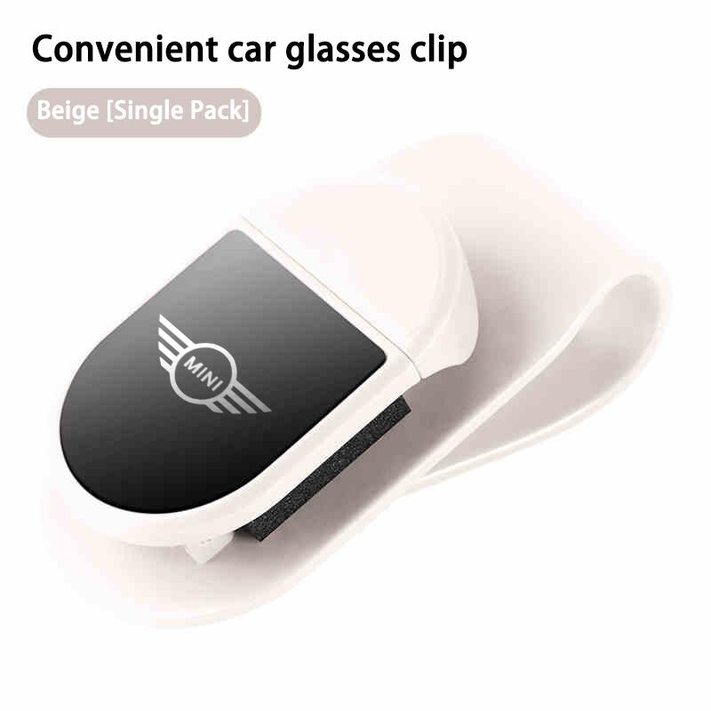 

Car Glasses Clip Sun Visor Car Sunglasses Storage Interior Modification Product Suitable For Mini Cooper Works One JCW R56 R53 білий