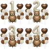Retro Baby Shower Matte Teddy Bear Balloon Set & Photo Props