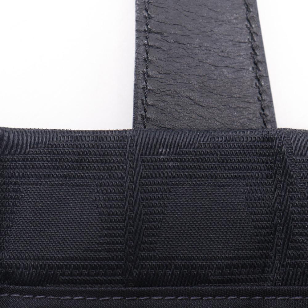 CHANEL Tote MM Tote Bag A15991 New travel line black Nylon canvas Women Used