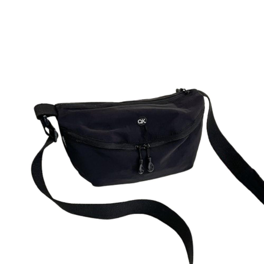 

Large Capacity Stripe Underarm Bag Sports Half Moon Bags Fashion Nylon Shoulder Bag Unisex чёрный