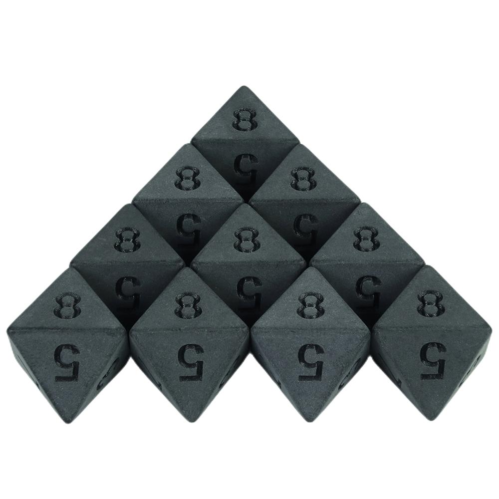 Deep Black Dice D4, D6, D8, D10, D12, D20 10PCS Plastic for Board Game Entertainment