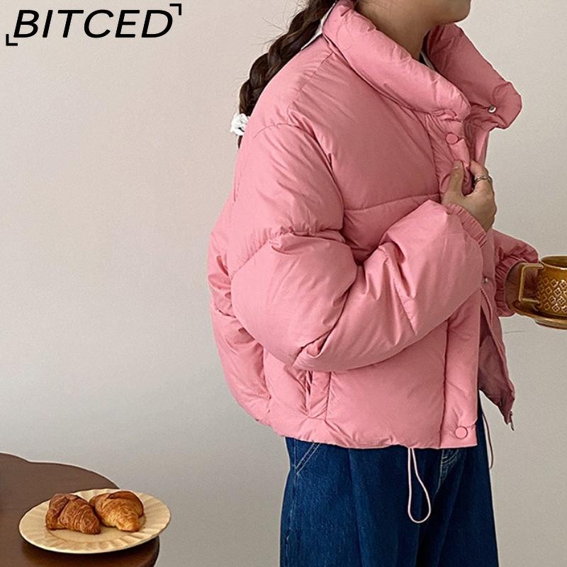 BITCED Autumn Women's Urban Casual Puffer Coat Cotton Jacket Fashionable Elegant Outerwear