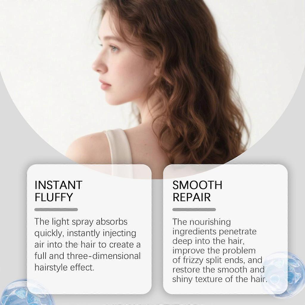 Erfrischendes No-Wash Haarpflegespray entfernt leicht Öl, macht das Haar voluminös und glatt, pflegt und nährt Haarpflegespray 150ml
