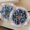 1 Stück Neuer Spitzen-Darmring mit Blumenmuster Denim-Haarband für Damen; Hochelastischer Kopfschmuck