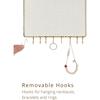 Heesch 2 Pack Earring Holder Wall Mounted Hanging Jewelry Organizer Display Decorative Metal Diamond Shape with Hooks for Necklaces Bracelets (Gold)