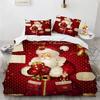New 3D Print Christmas Santa Claus Comfortable Duvet Quilt Cover Pillowcase Bedding Set Children Bedroom Decoration Home Textile