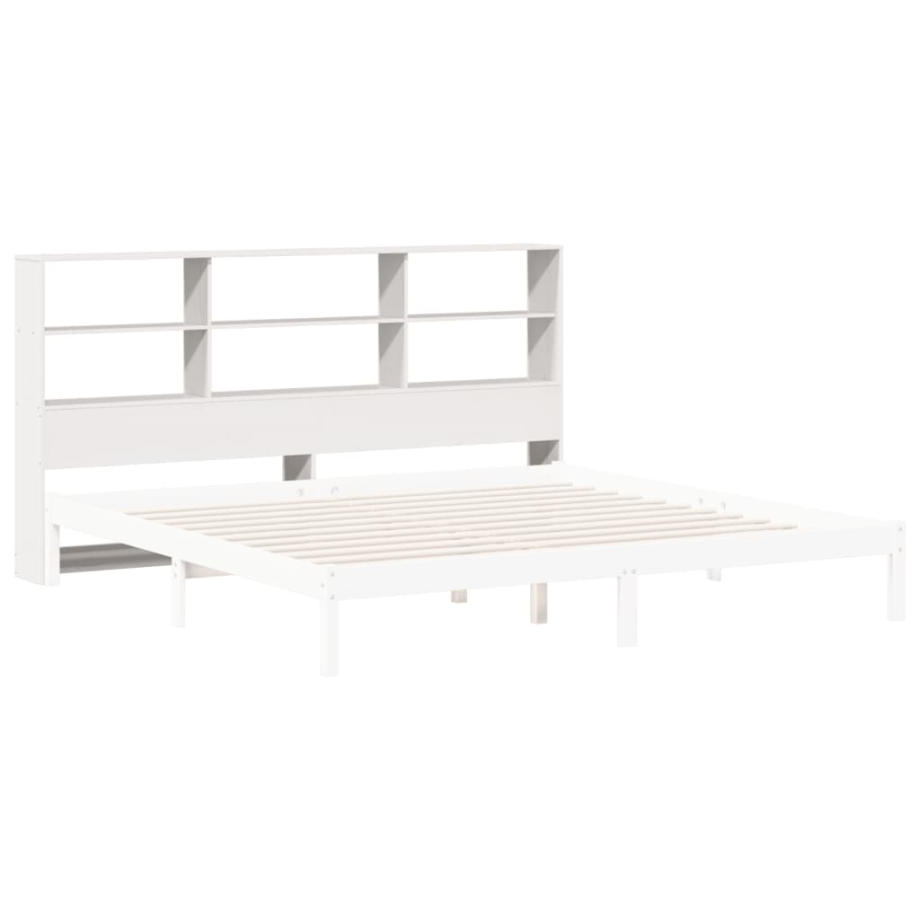 Headboard with Storage Space White 180 cm Solid Pine Wood