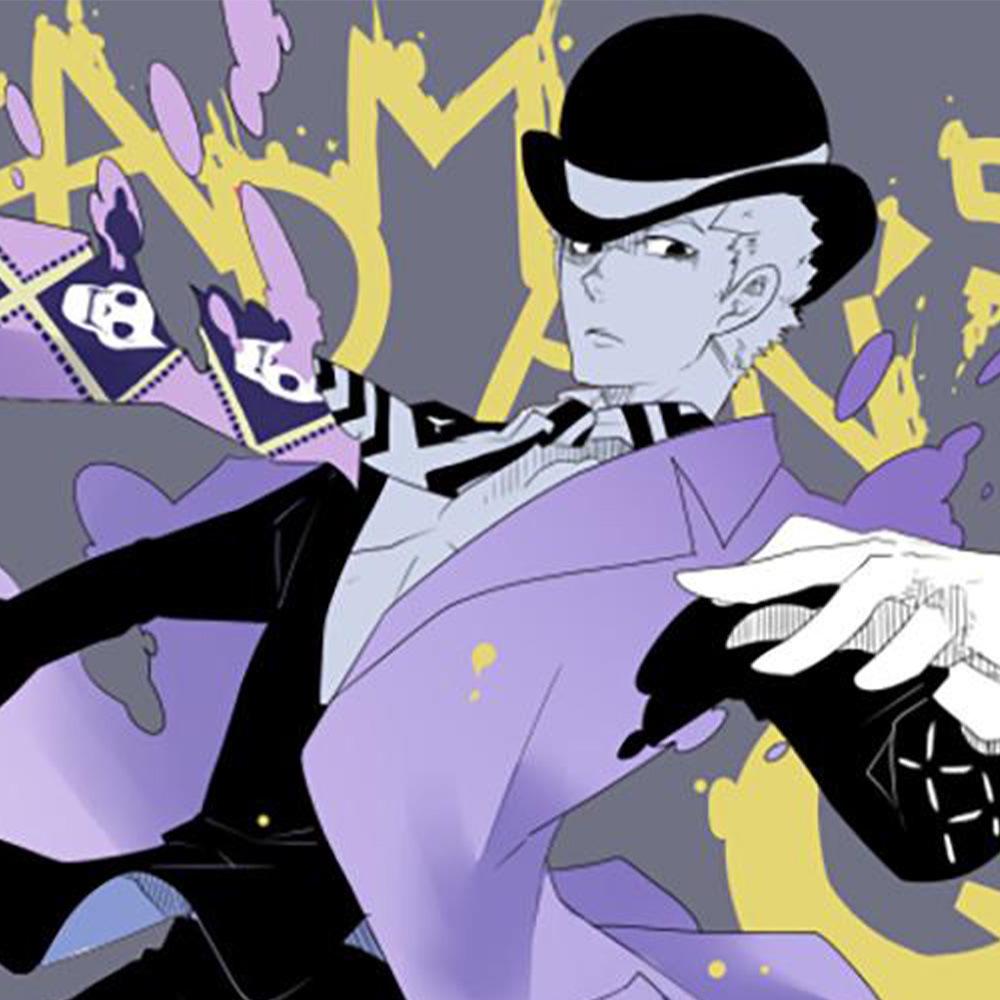 JoJo's Bizarre Adventure Black Skull Tie - Yoshikage Kira Edition