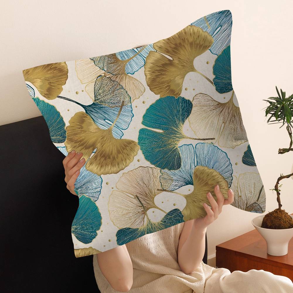 pc Ginkgo Leaves Printed Lucky Dragon pillow cover sofa cushion cover home room decoration children gift