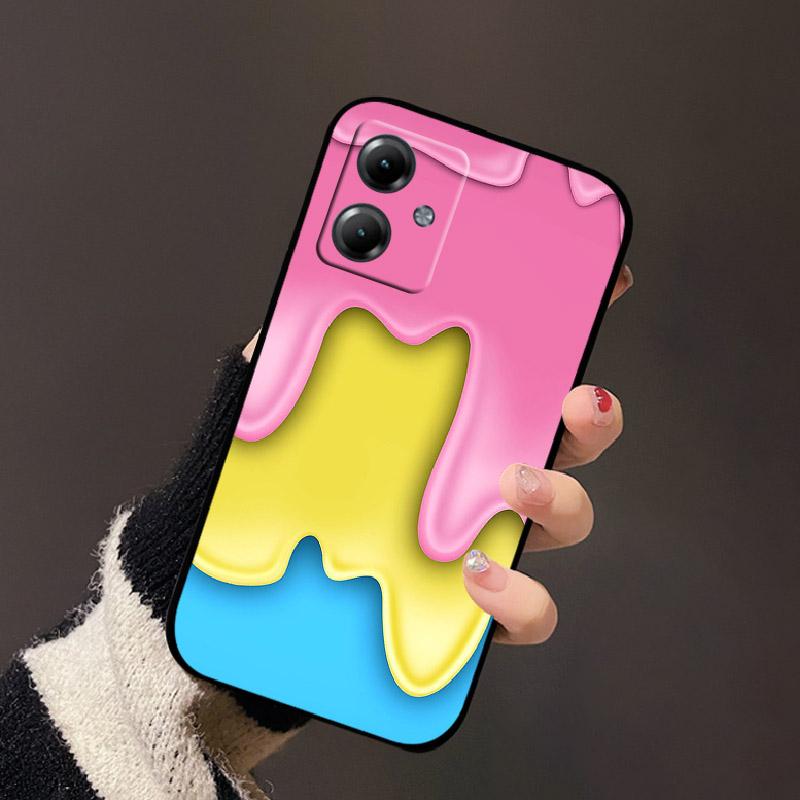 For Motorola Moto G14 4G G75 G35 G55 G85 5G Case Fashion Soft Silicone Phone Back Cover Black Shockproof Protective Fundas Coque