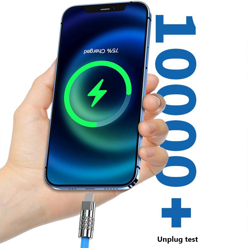 120W 6A Schnellladekabel Typ-C Flüssigsilikon-Kabel Quick Charge USB-Kabel Kompatibel für iPhone
