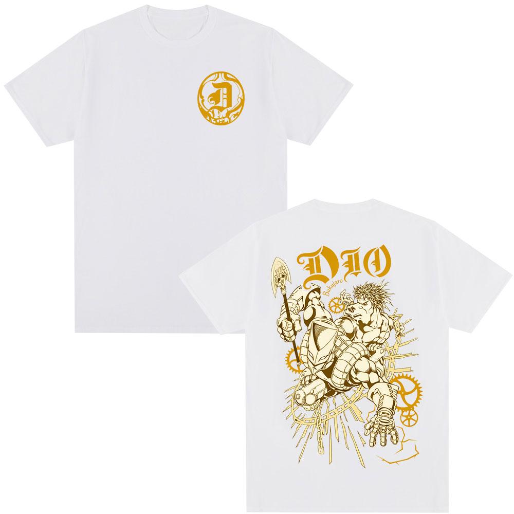 

Anime Jojo Bizarre Adventure Dio Brando Tshirts 2026 Summer Unisexs Womens Luxury Fashion Y2K Pure Cotton Oversized Tshirt S