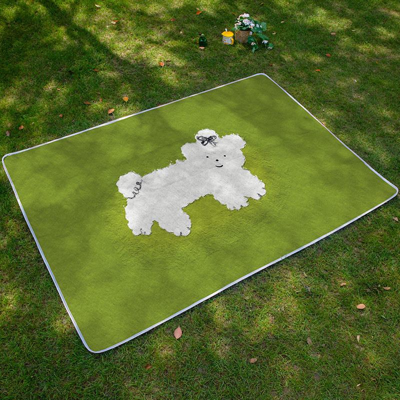 Little Adventurer Picnic Mat Moisture-proof Mat Picnic Cartoon Outing Puppy Spring Outing Portable Waterproof Insulated Lawn Mat