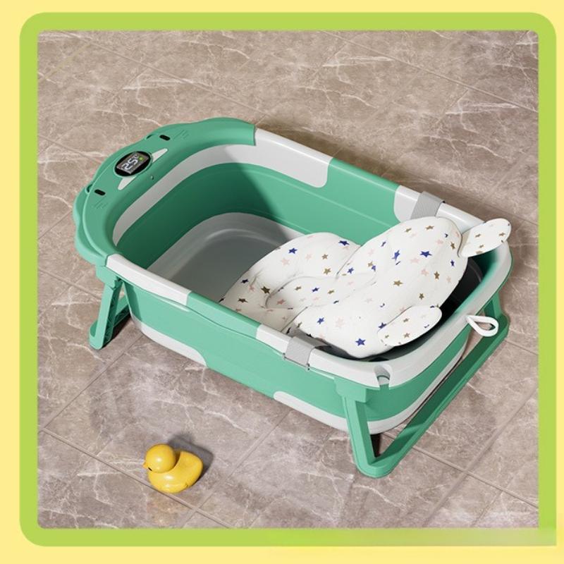 

Household newborn baby bath tub temperature-sensitive bath folding tub