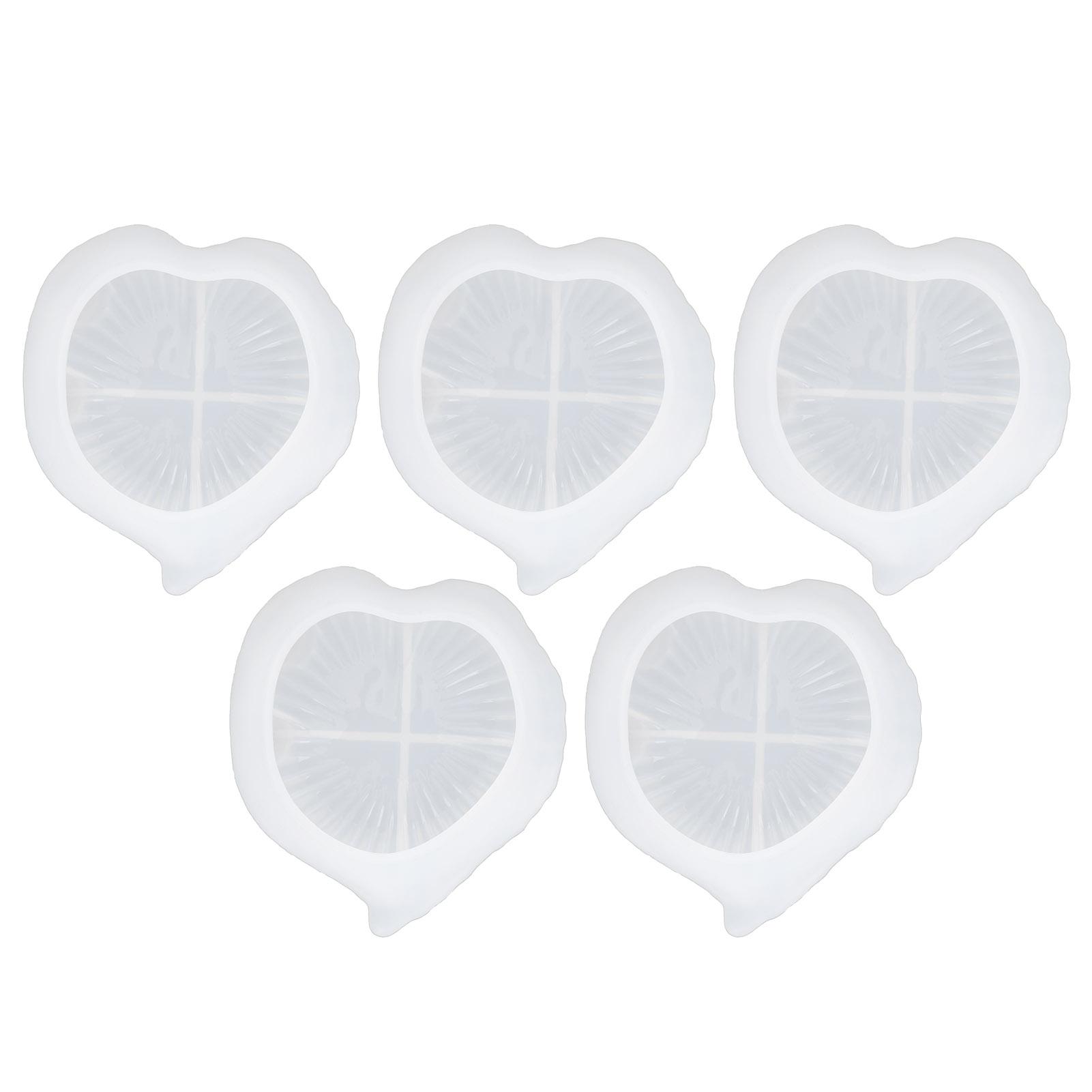 

5Pcs Epoxy Mold Resin Casting Mould Silicone Leaf Shaped Dish Plate DIY HandMade Ornaments
