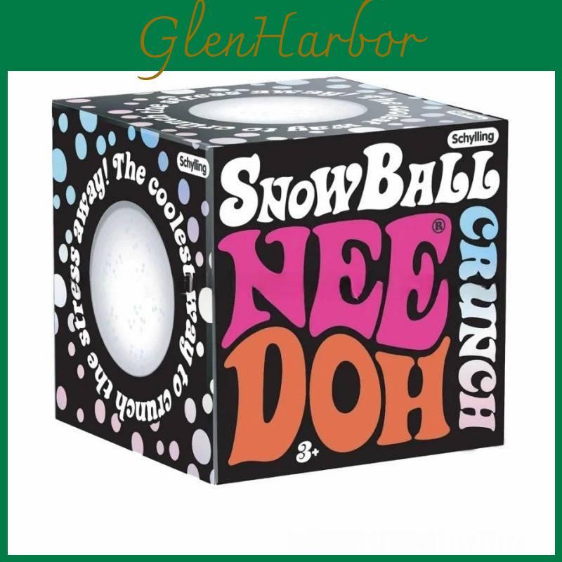 Needoh Pallina Anti-Stress Snow Ball Crunch Con Design Neve Artigianale Per Rilassamento E Decorazione