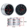 TRZX Aluminum Alloy Front Wheel Rim Hub Upgrade Parts for 1/14 Tamiya Trailer Tractor Truck RC Car (4pcs)