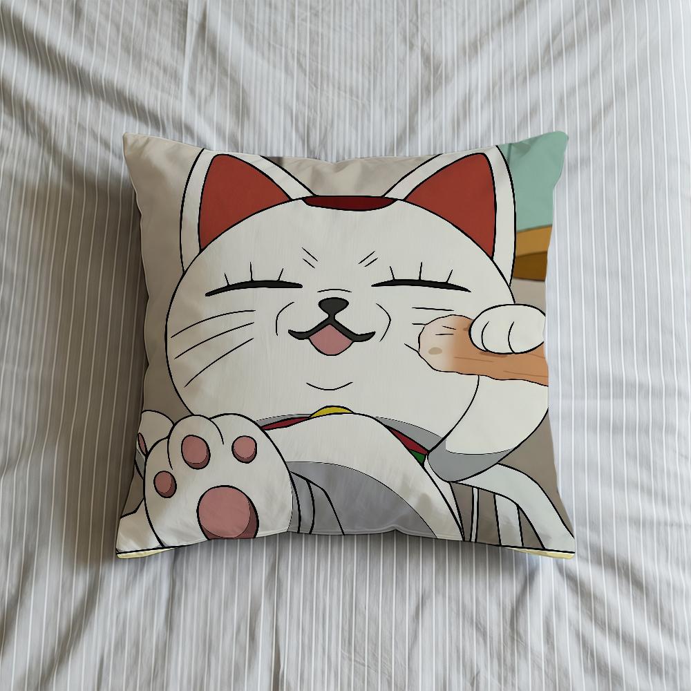 T-TurboS-ES G-Granny Cushion Cover Soft Case Sofa Living Room Home Anime Comfortable Office Cat Decor Protective Pillow