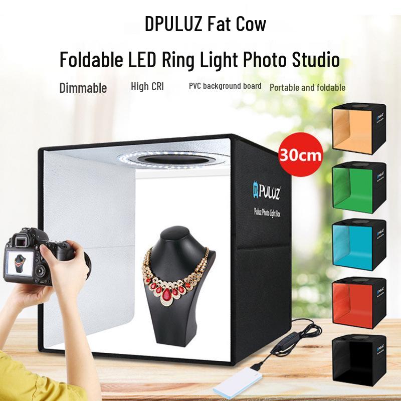 7PULUZ High-Brightness Portable Ring Light Studio Kit - 30CM Photography Equipment