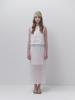 Sasaeoleubis Sheer Long Skirt White