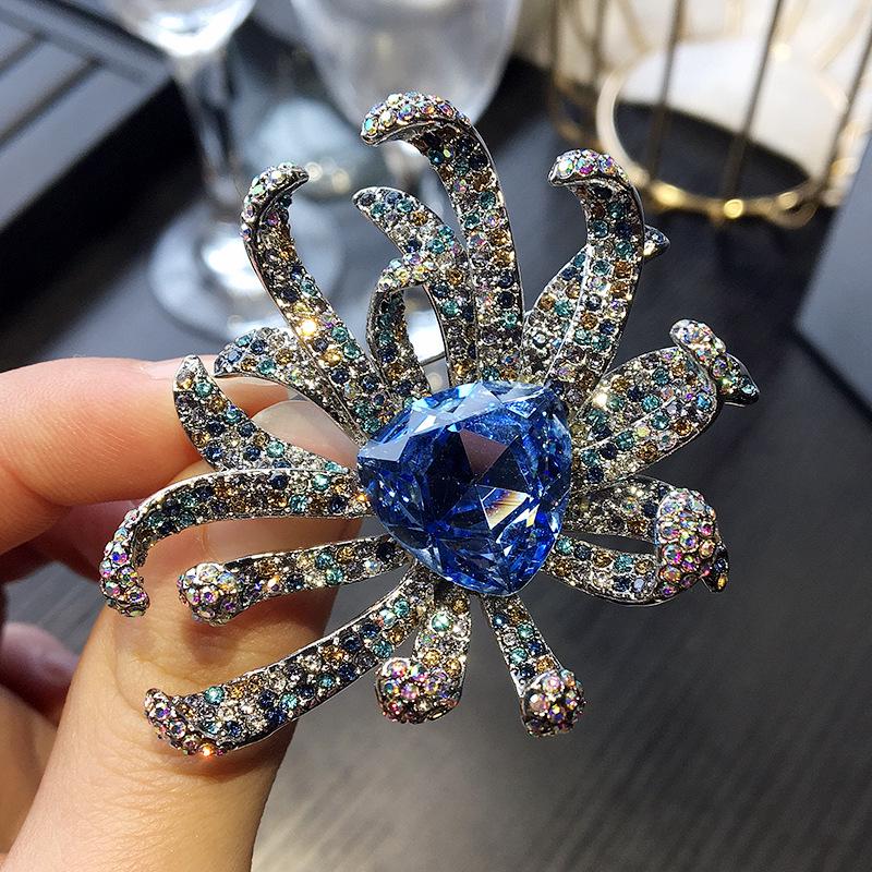 

Luxury Austrian Crystal Chrysanthemum Brooch by Dili Xue