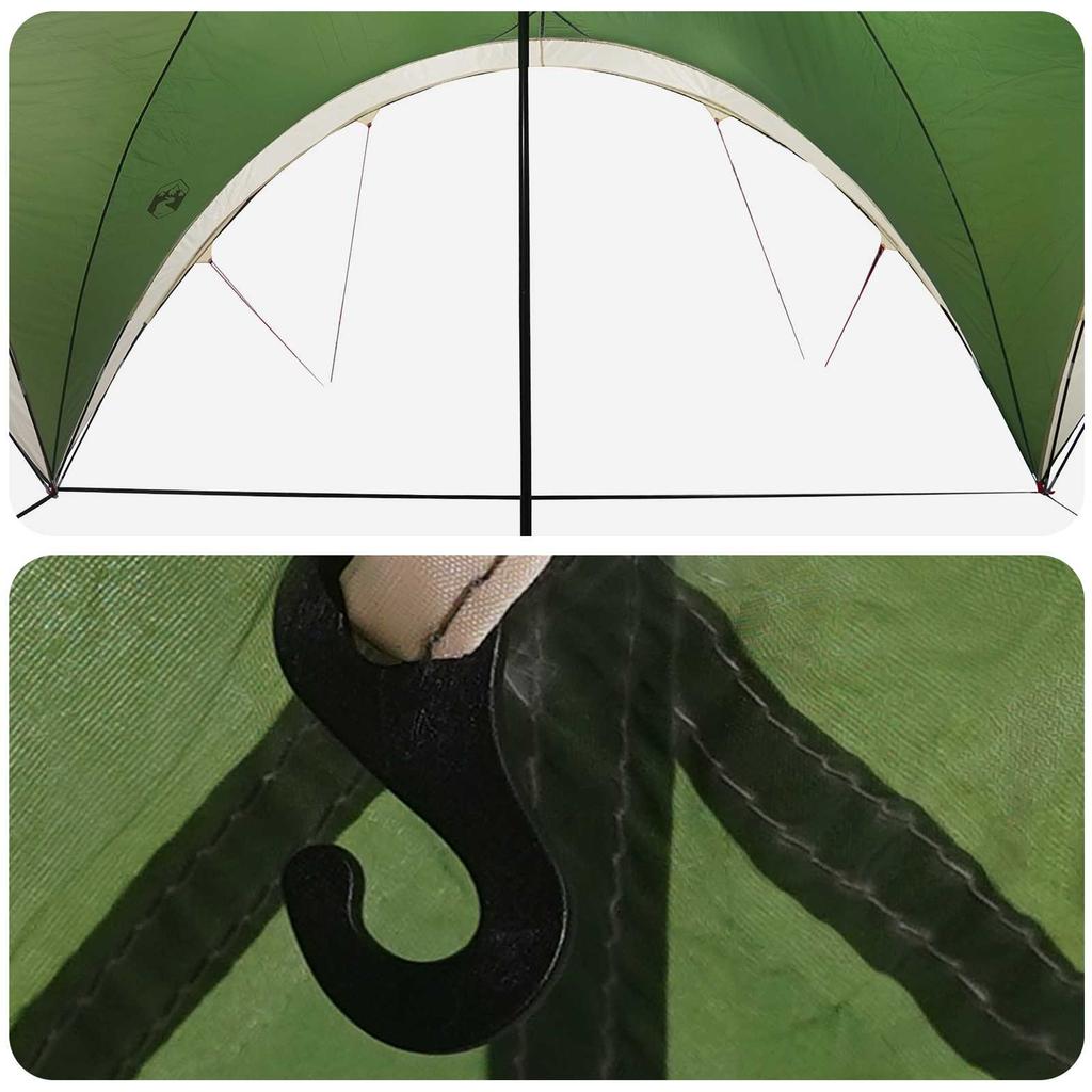 Party Tent with Roof Green 400 x 400 x 320 cm Polyester and Steel