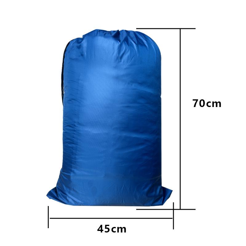 Large Waterproof Smiley Print Laundry Bag - Oxford Cloth, Drawstring Closure for Travel