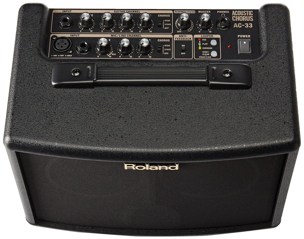 Roland Acoustic Guitar Amplifier Black 15W+15W AC-33