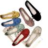 Suede Women's Flat Shoes Thick-soled Loafers 2025 Cute Bow Ballet Loafers Colorful Jelly Color Soft-soled Women's Shoes New