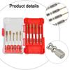 Compact Case Bits Carbide Burr Set 10 Unique Shapes 6.35 Mm Shank Easy Transport Storage Metal Working Accessory