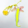 Swing Cat Teasing Toy Elastic Hanging Caterpillar Mouse Teasing Cat Stick Cat