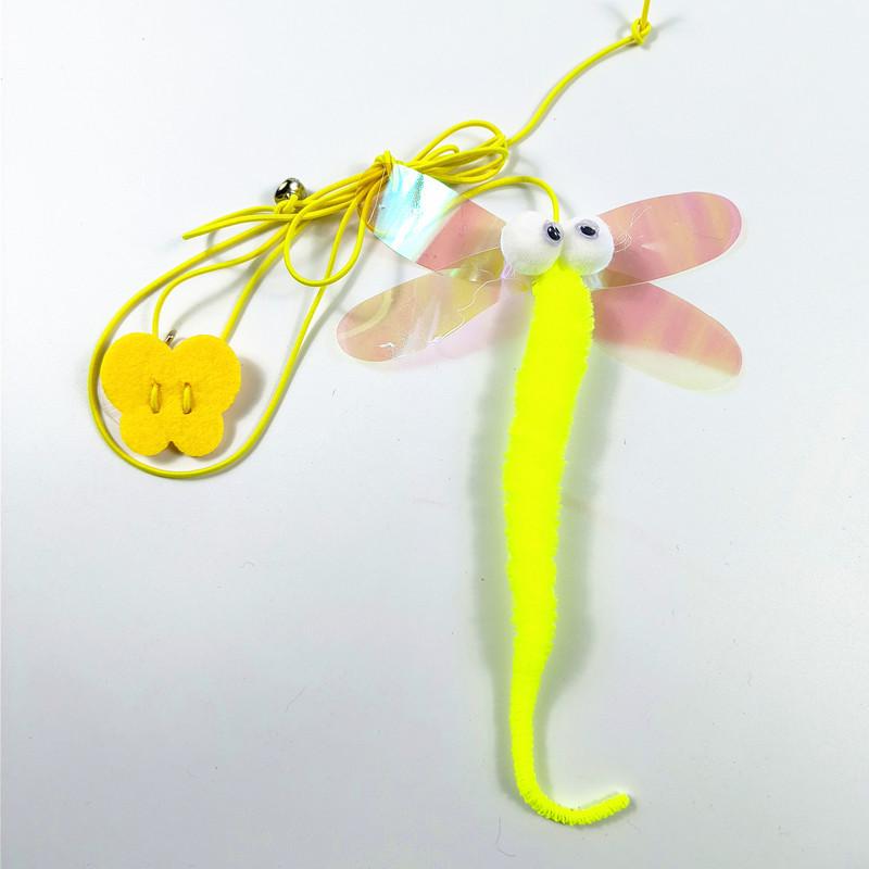 Swing Cat Teasing Toy Elastic Hanging Caterpillar Mouse Teasing Cat Stick Cat