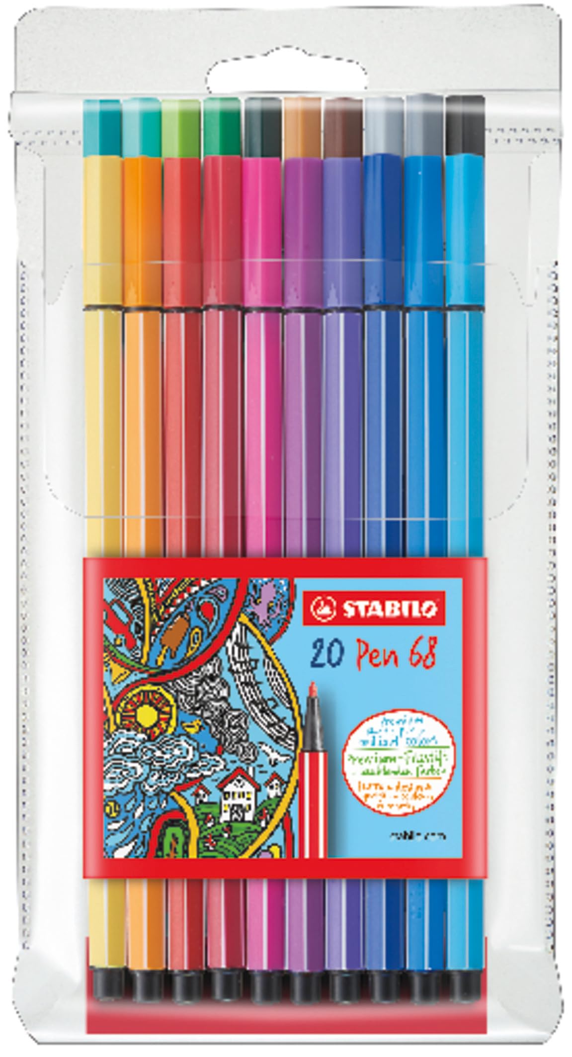 

STABILO Pen 68 20 цветов на водной основе 6820-PL