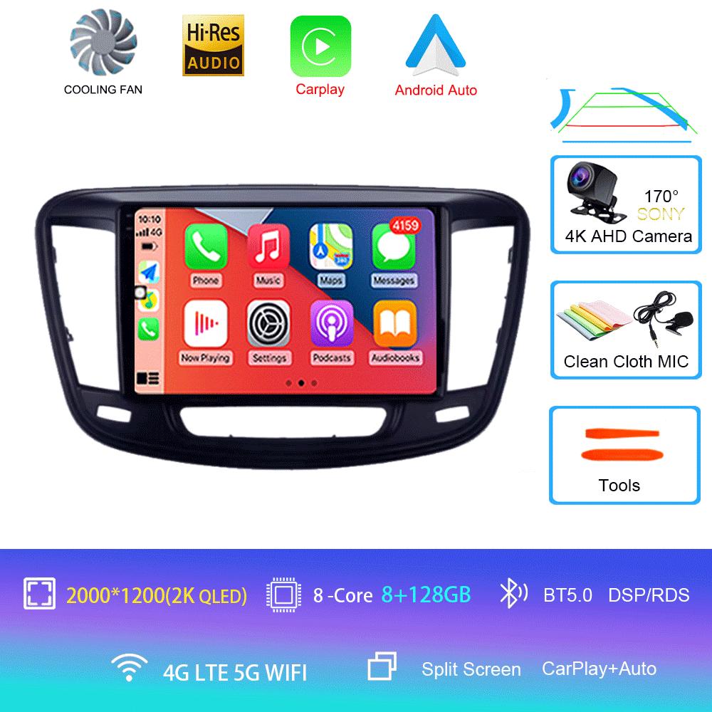 Car Radio Android 14 Multimedia Video Player For Chrysler 200 200C 2015 - 2019 Carplay Android Auto Stereo GPS Navigation WIFI