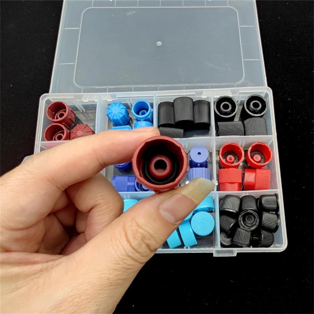 77Pcs Car Auto A/C R134a R12 High & Low Side AC Valve Core Dust Cover Caps Set