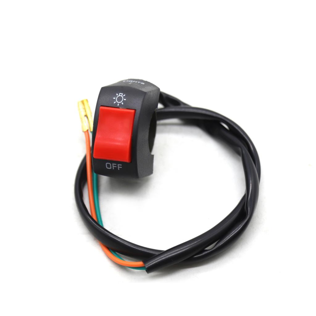 Motorcycle Headlight Switch Handlebar Toggle Switch Red Square Switch With On Off Push Button