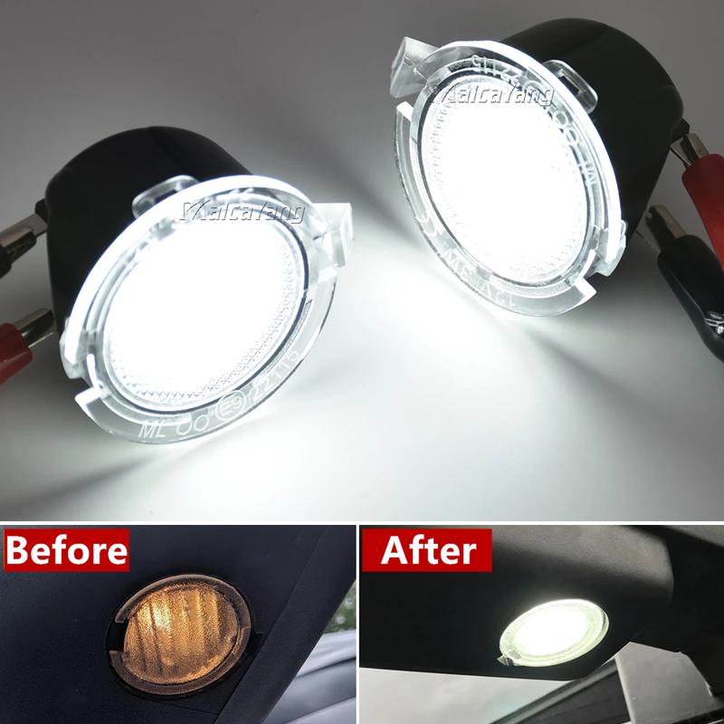 Neues 2-teiliges LED-Unterseiten-Spiegel-Bodenlicht für Ford Edge Fusion Flex Explorer Mondeo Taurus F-150 Expedition
