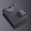 Tricou Termic pentru Bărbați Toamnă Iarnă Strat de Bază Tricou Căptușit cu Fleece Pulover cu Gât în V Culoare Solidă Cald Mânecă Lungă Tricou pentru Purtare Zilnică Sport