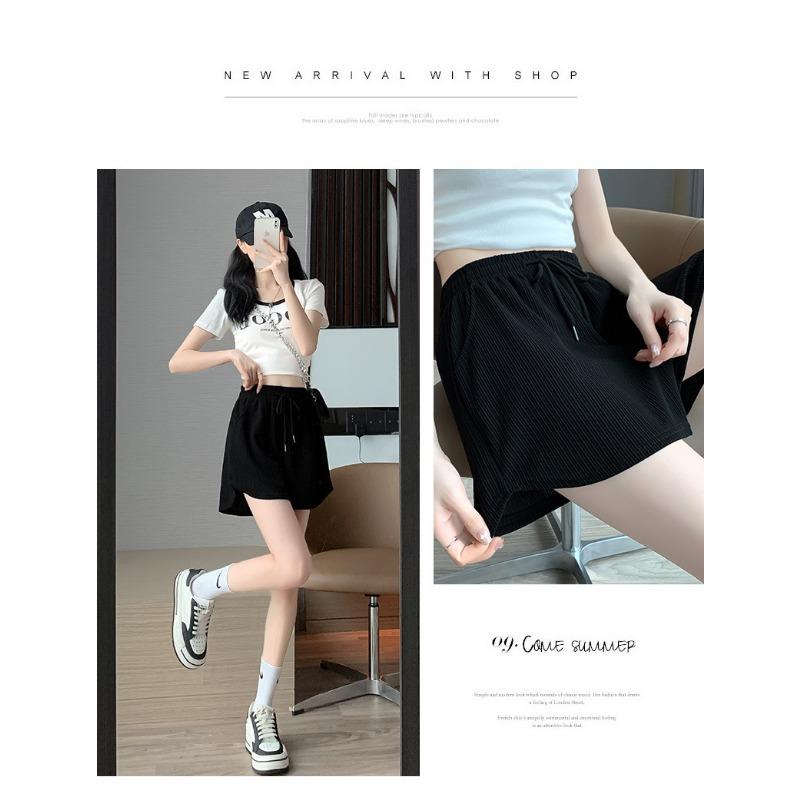 Rosa Sportshorts Damen Sommer Hochtailliert Kleiner Mann Laufen Weites Bein Lässige Hotpants