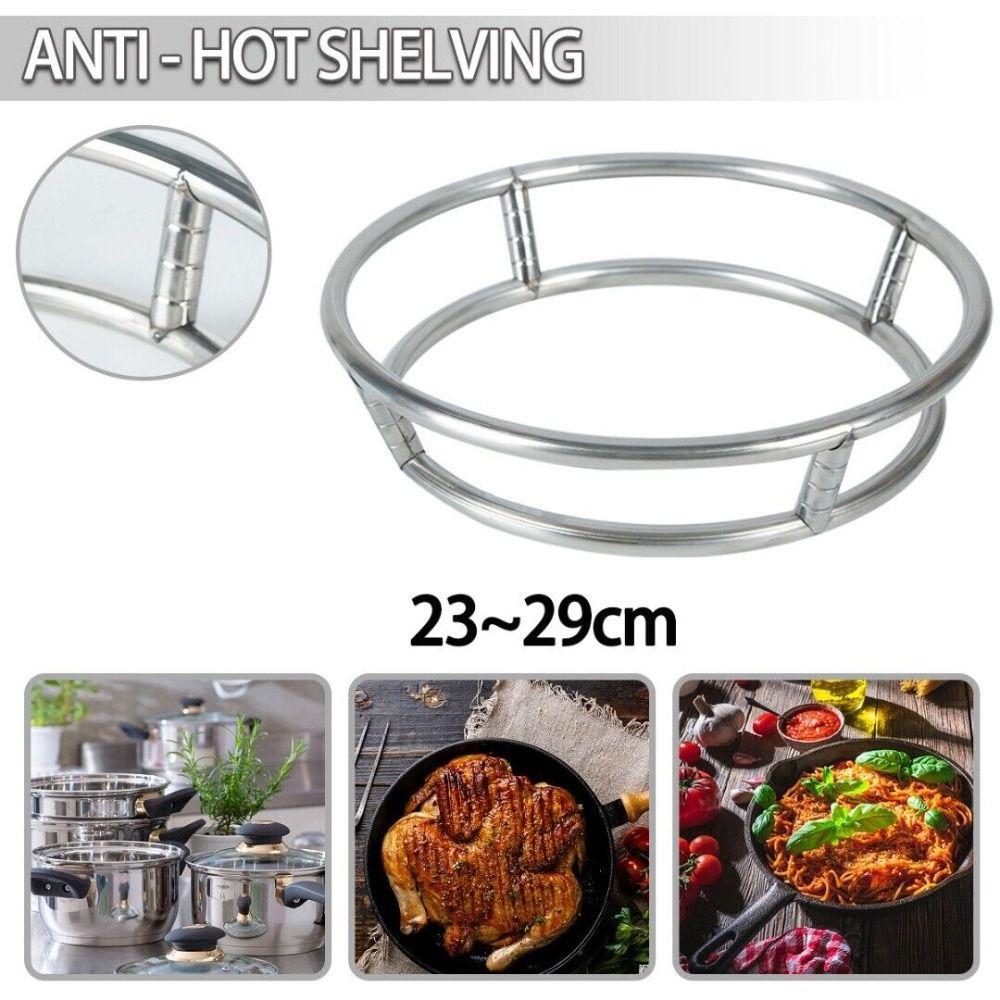 1Pcs Round Bottom Wok Rack Stainless Steel Cookware Ring Durable Pot Mat