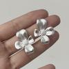 Xiaomi BF CLUB 925 Sterling Silver Earrings For Women Flower Trendy Frosted Earring Jewelry Prevent Allergy Party Accessories Gift