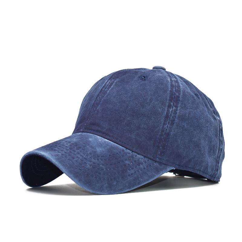 Adult Adjustable Pure Cotton Baseball Cap European Style Satin Weaving Denim Cap