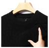Men's Casual Round Neck Knit Sweater - Long Sleeve, Solid Color, Spring/Autumn Pullover Hoodie