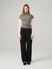 HUNCH Half-Neck Short-Sleeved Jersey Top (2Colors)