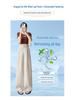 Tencel Linen Wide-Leg High-Waisted Women's Pants - Spring/Summer 2026, Ice Silk, Floor-Length, Casual Straight Fit
