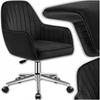 Velvet Armchair Black Loft Soft Comfortable Office Adjustable For Room