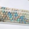 Qianli Jiangshan Keycaps Chinese Style Ancient Oil Painting Style Keycaps Side Engraved Translucent Original Pbt Keycaps 120Keys