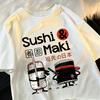 2026theduc Sushi And Sushi Printing Unisex Unisex Tshirt Cotton TShirts Loose T Shirt Crewneck Loose Tops Fashion Clothes Unisex